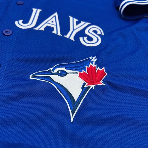 Majestic Authentic Jose Bautista Toronto Blue Jays MLB Jersey Blue Sewn 52 - Picture 3 of 10