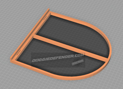 Doggie Defender - Orange - Curved Design