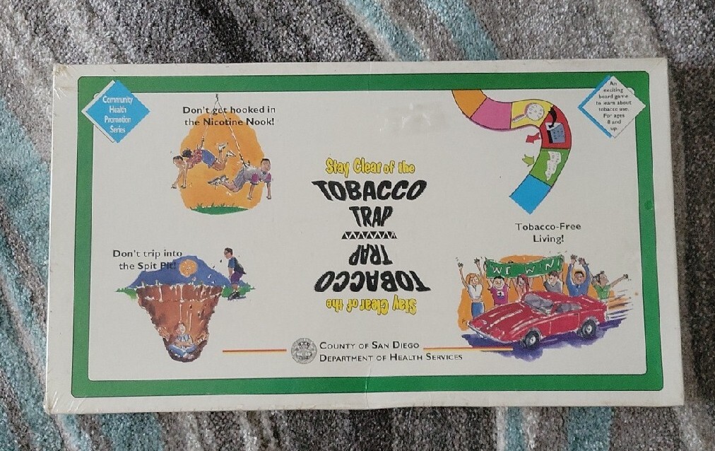 Stay Clear of the Tobacco Trap Board Game New Old Stock Sealed