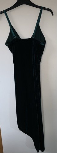 Sz 8, Emerald-green, strappy, QUIZ Cocktail, Asymmetric, Wrap-Dress, Worn once - Picture 3 of 3