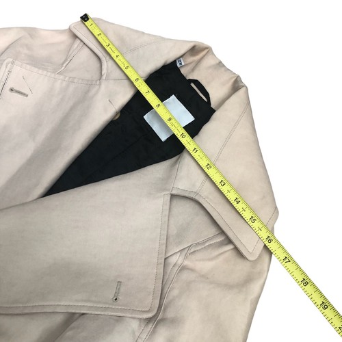 CoSTUME NATIONAL Long Trench Coat sz 42 IT 6 US Beige Cotton Made in Italy - Picture 7 of 14