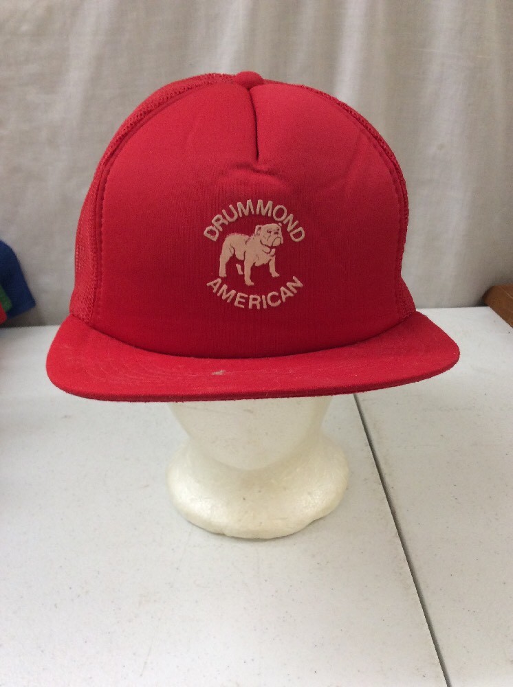 trucker hat baseball cap Vintage Mesh Snap Back Drummond American