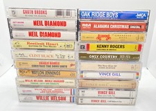 Lot Of 20 Classic Country Cassette Tapes Waylon Wille Nelson Cash Gill Diamond