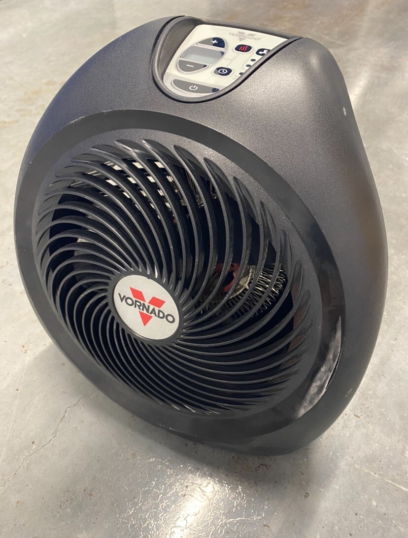 Vornado Electric Portable Whole Room Heater Timer and 2 Fan Settings - Black