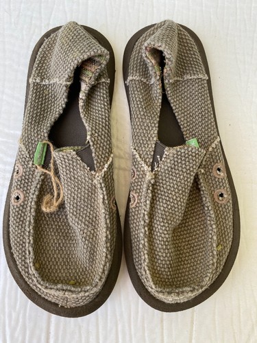 Zapatos sin cordones Sanuk Taupe para niños talla 2 Sidewalk Surfer - Imagen 3 de 5