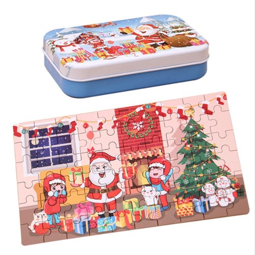 Educational Development DIY Santa Claus Jigsaw Puzzle Christmas Puzzle Kids Toy - Picture 3 of 15