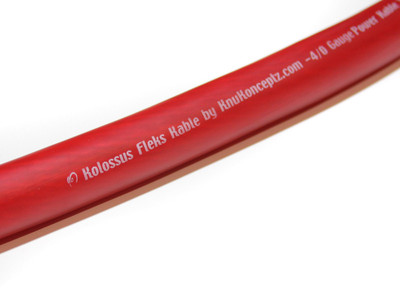 koo＊ KnuKonceptz Kolossus 4/0 0000 Gauge RED OFC Power Wire TRUE