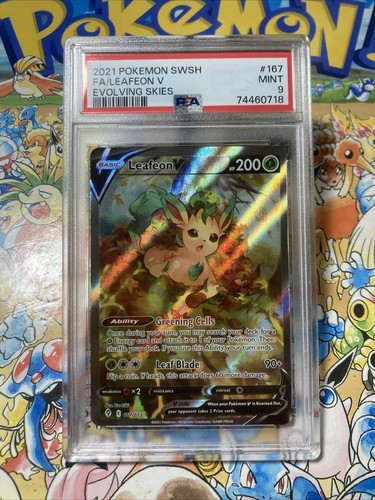 Leafeon V graded PSA 9 for sale on eBay