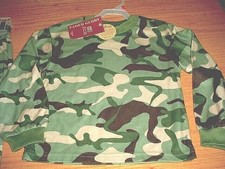 Soft Camouflage Pajamas PJ' S Boy's Size 4/ 5 Faded Glory New / No Tag