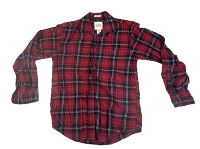 Red Lumberjack Flannel Size Small Long Sleeve Button Down Winter Wear