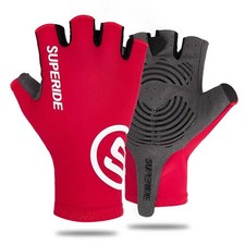 Half Finger Cycling Gloves - Padded Shockproof Gloves for Cycling, Motorcycling