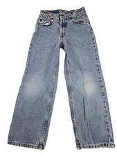 Vintage Levis Orange Tab Blue Jeans Kids Size 8 Regular Light Blue Wash 90's VTG