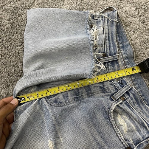 Vintage 70-80s USA Levi 501 RedLine Selvedge Denim 29x8 Light Wash Distressed - Picture 12 of 13