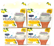  4 Schick Intuition Honey Limoncello Razor Cartridge Sealed 3 Cartridges Each