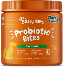 Zesty Paws Probiotics for Dogs, Digestive Enzymes Gut Flora, Digestive Health, D