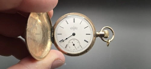 Vintage Elgin 6s Model 1 Grade 95 7j Pocket Watch 1891 Hunter Case GF Working