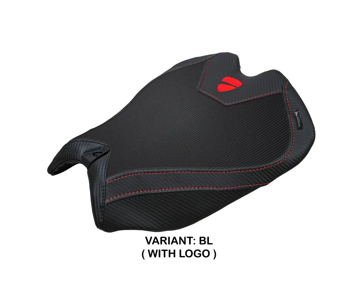 Seat cover Argenta Black BL + logo Tpz compa DUCATI PANIGALE V4 2025 2026 1Rq