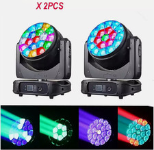 2Pcs 19x40w Rgbw 4in1 Zoom Big Bee Eye Led Moving Head Beam Wash DJ Stage lights