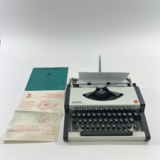 Olympia Traveller Typewriter white, Midcentury 70s, fully functional, German... thumbnail