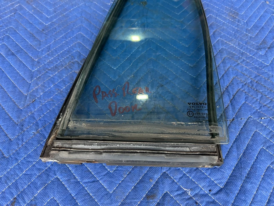 Volvo 740 940 1989-1995 sedán pasajero derecho cuarto trasero ventana vidrio OEM #3858EM Foto 2 de 4