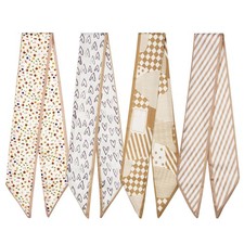 Purse Scarf Handbags Skinny Twill Hair Scarves Narrow Neck Band Women Decor