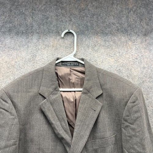 Hugo Boss Blazer Para Hombres 40R Gris Abrigo Deportivo Chaqueta Lana Einstein Sigma EE. UU. Traje - Imagen 10 de 13