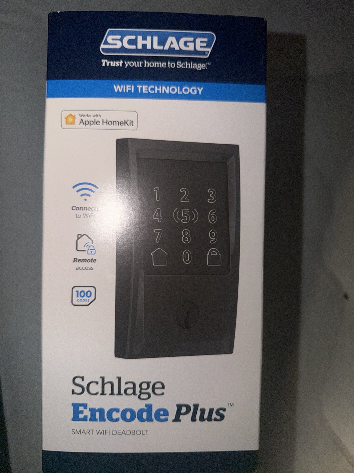 NEW Schlage Encode Plus Smart WiFi Deadbolt Door Lock Matte Black- BE499WBCEN622