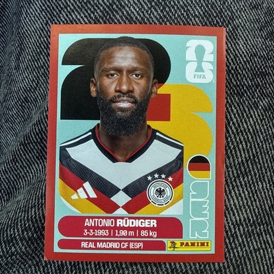 2026 Panini FIFA World Cup Sticker Red Parallel Antonio Rudiger Germany #GER 6