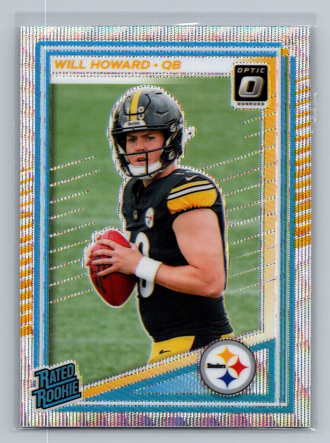 Will Howard 2025 Donruss Optic #233 Wave #/300 Rated Rookie