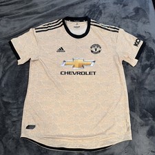Manchester United 2019 2020 Jersey Away Football Shirt Men XL Beige Sz XL