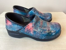 Dansko Professional Clogs Cotton Candy Patent Leather Multi Color Women Size 40