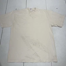 Los Angeles Apparel 6.5oz Beige Garment Dyed Short Sleeve T Shirt Unisex Size M