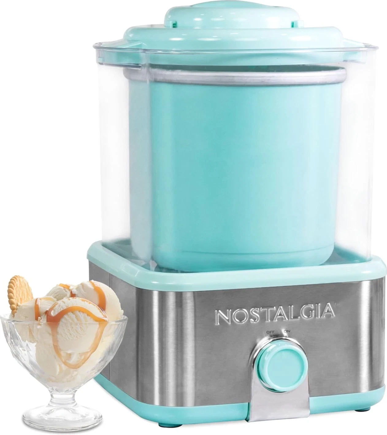 Nostalgia Electric Ice Cream Maker with 2-Qt Double Insulated Gel Canister