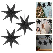 3 Pcs Christmas Star for Tree Hanging Lampshade Light Pendant Pendants