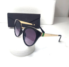 Cat eye Black Gold Metal Gradient Lens Women Sunglasses w Case BCBG Generations