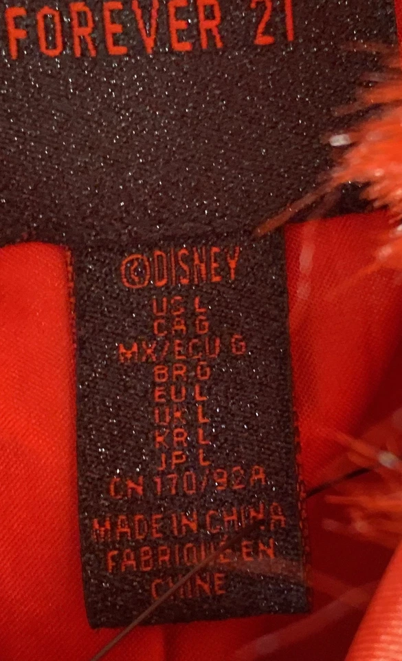 Abrigo de invierno rojo de piel sintética para mujer Disney S Foto 4 de 4