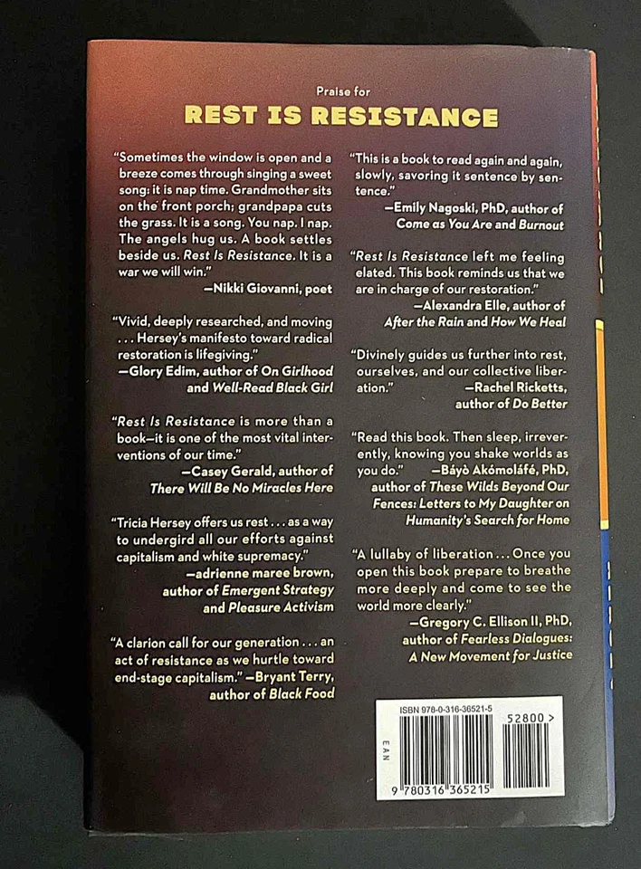 Rest Is Resistance : A Manifesto ~ Tricia Hersey The Nap Ministry NEW Hardcover Foto 2 de 4
