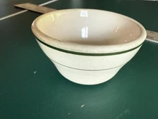 Wallace China Los Angeles USA Restaurant Ware Green Stripe Custard Cup Vintage