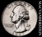 1961 Silver Washington Quarter - Choice Gem Brilliant Unc  Lustrous  #L3925