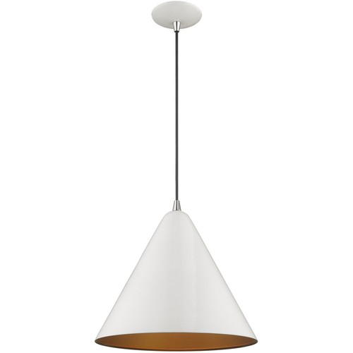 Livex Lighting 41176-69 Allison Mini Pendant Shiny White - Picture 3 of 11