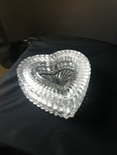 Cristal d'Arques 24% Lead Crystal Covered Heart Shaped Keepsake/Jewelry Dish