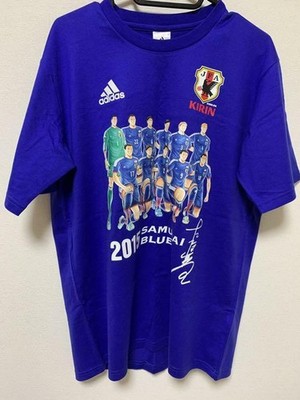Adidas Captain Tsubasa Autograph T-Shirt Fußball Samurai Blau Herren Kirin...