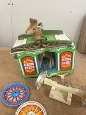 Steiff Circus African Giraffe Cage Wagon w/ Giraffe Button Tag Vintage Germany