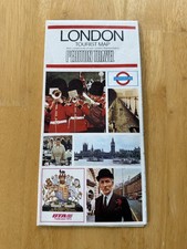 Vintage 1973 London Tourist Map Periton Travel British Tourist Guide Fold Out