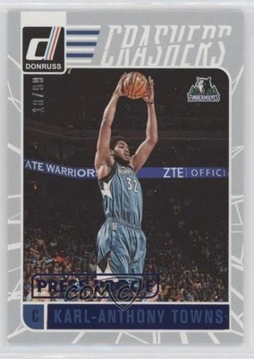 2016-17 Panini Donruss Crashers Press Proof Blue 10/99 Karl-Anthony Towns #8 5ir