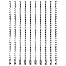 10 Pcs Bead Ball Chains, 3.9 Inch Long Stainless Steel Keychain Extension Cha...
