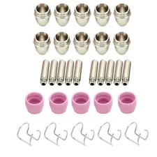55Pcs Keramik Luft Plasma Schneidend Torch D&uuml;sen Verbrauchsstoffe Kontakt f&uuml;r