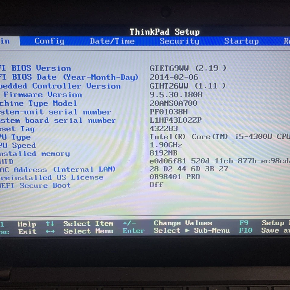Lenovo Thinkpad X240 i5-4300U 1.9Mhz 8GB RAM BLOQUEADO NECESITA UNIDAD DE RESTABLECIMIENTO A Foto 3 de 4