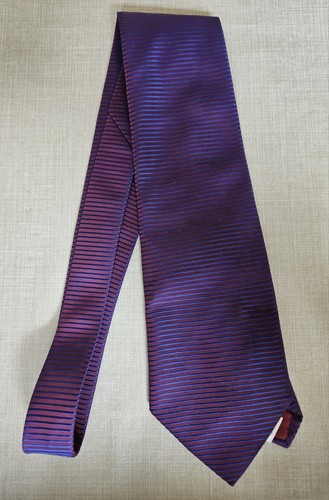 Vintage Burton Menswear purple Horizontal Stripe Tonic Effect Neck Tie - Picture 4 of 6