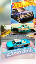 Hot Wheels Silverado Custom Gulf W Spectraflame And Real Riders